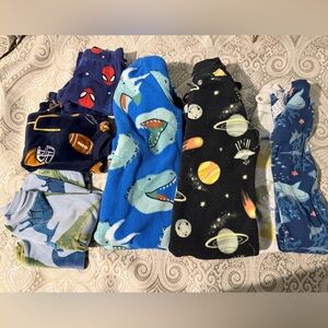 Kids Fleece Pajama Pants - Dino & Space Prints